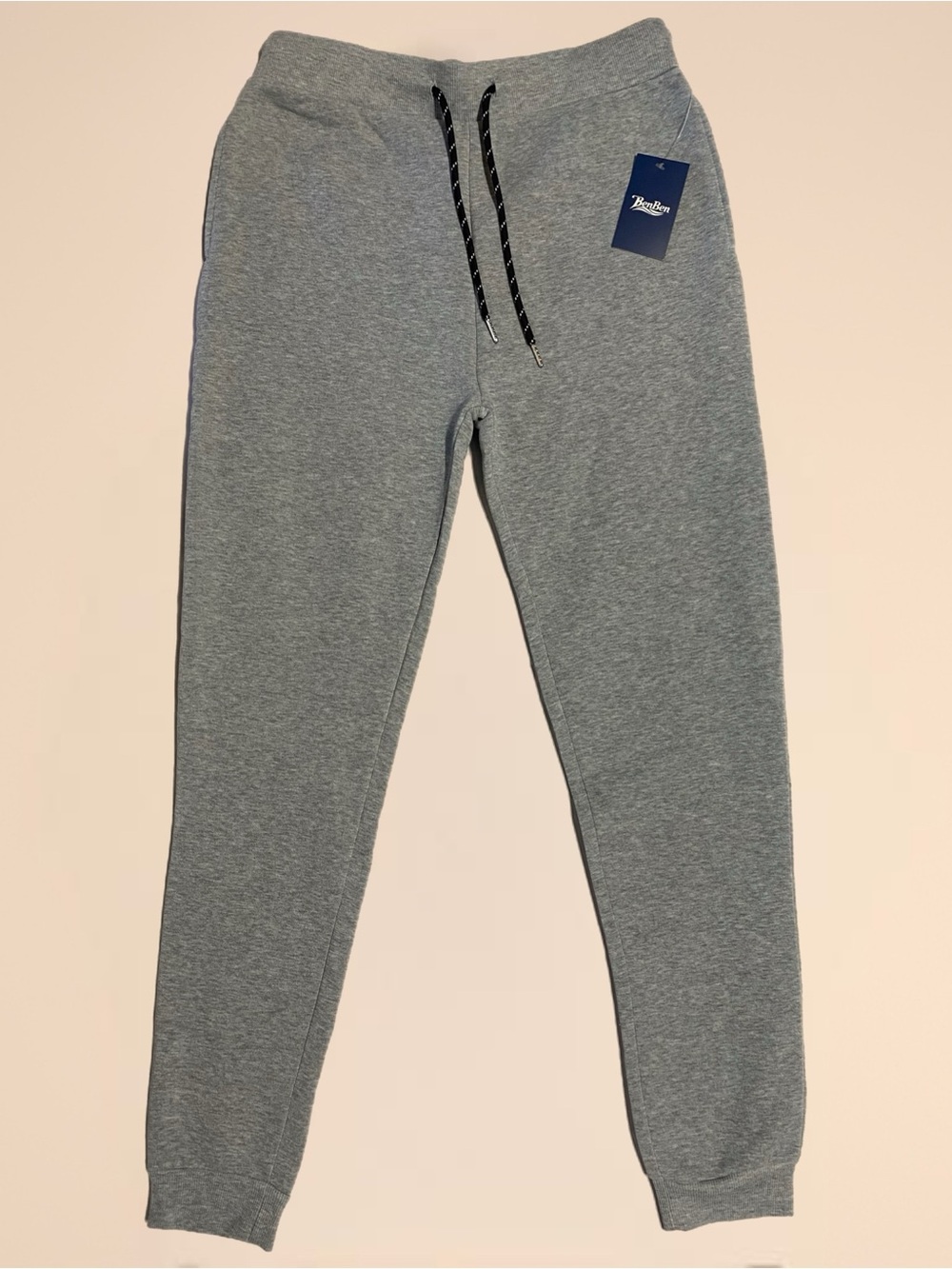Men's BenBen Gray Jogger Sweatpants with Drawstring Size L